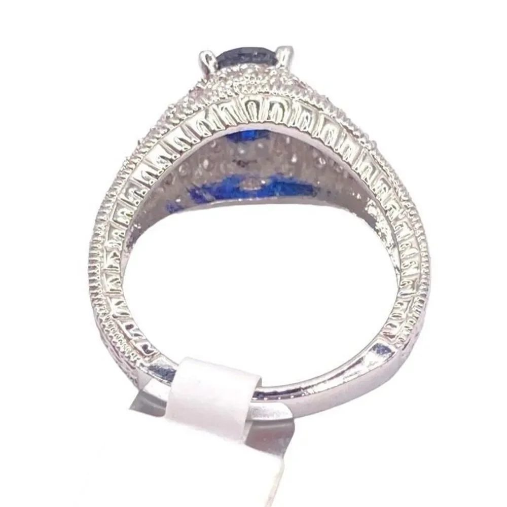 New Women’s Silver September birthstone ring size 7 - Picture 2 of 4